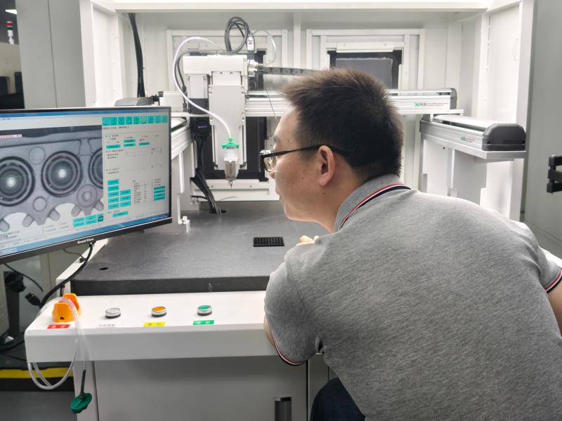 视觉点胶机视觉标定,对针补偿